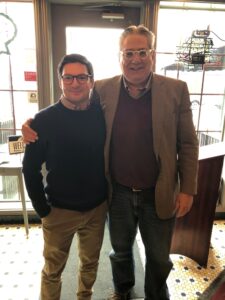 Stuart and History Prof. Greg Kaster caught up with one another in January 2019 over lunch at Pat’s Tap in Minneapolis. They had not seen each other in nearly 20 years.